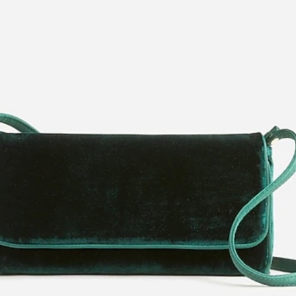 NWT J. Crew Florence Convertible Clutch in Dark Spruce 🎉